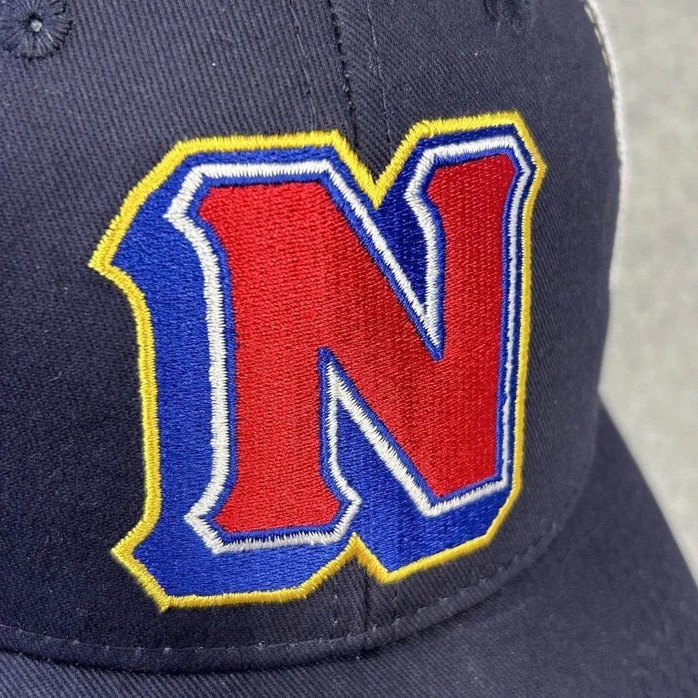 Nissin Cup Noodles N Logo Trucker Hat  Cap Navy White Mesh Snapback Adjustable